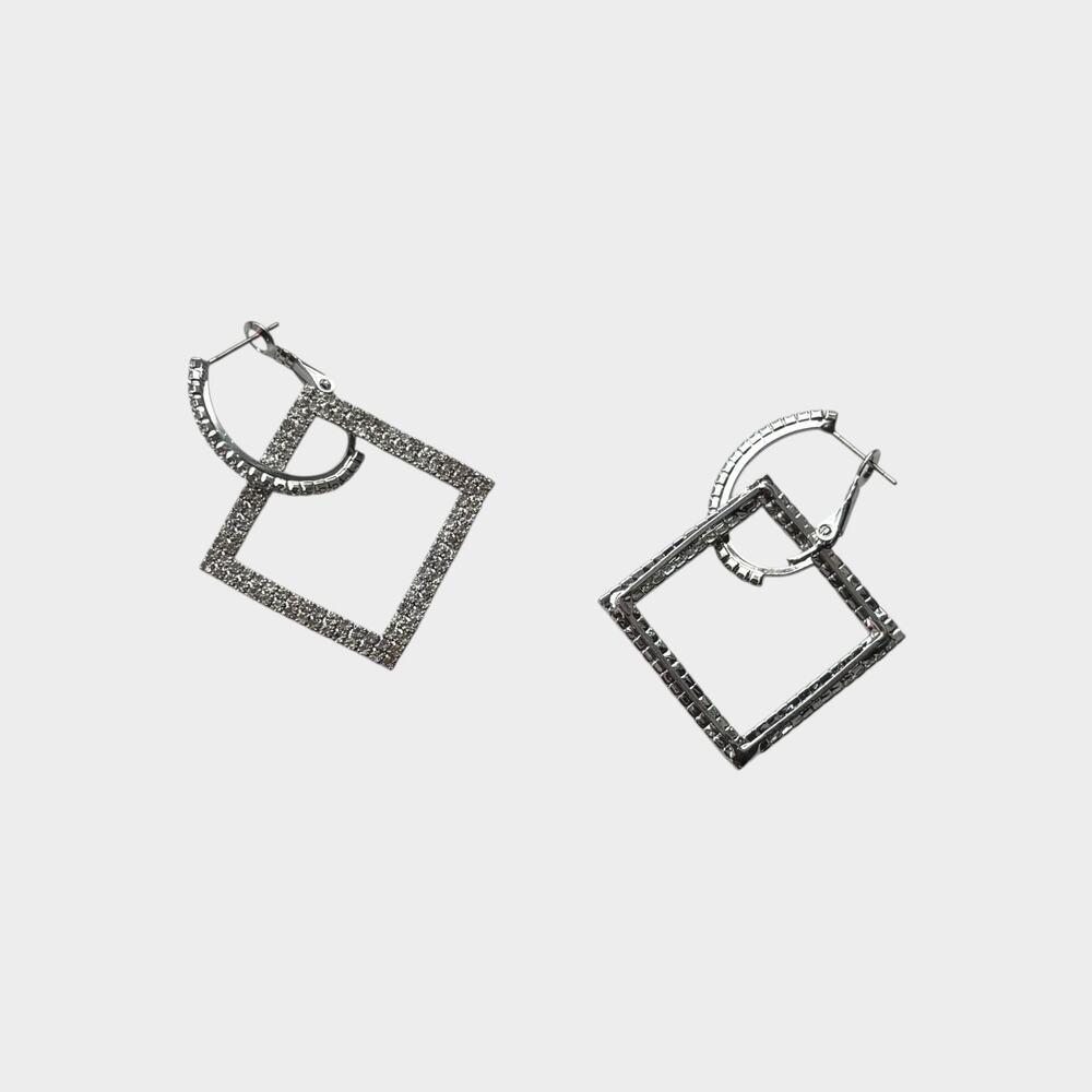 Square Dangle Night Out Earring - Picture 8 of 8